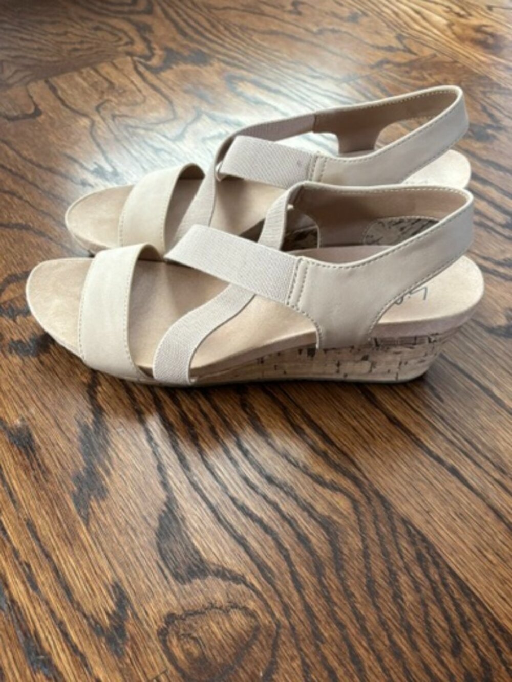 Life Stride Mexico Wedge Sandal - Bone - 8M Like New!!